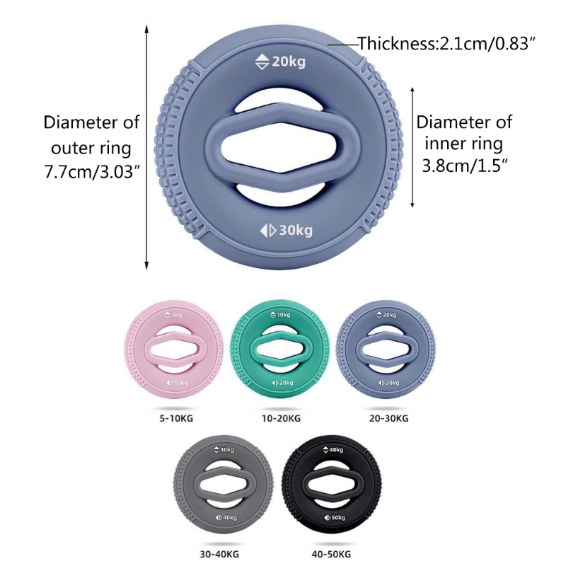 ハンドグリップ強化剤ハンドフィンガーエクササイザー前腕リングハンドエクササイザーシリコンスクイーザーグリッパー指物理用 24BD