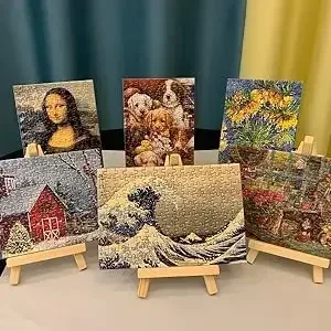150PCS Mini หลอดทดสอบจิ๊กซอว์ปริศนาภาพวาดที่มีชื่อเสียง Decompression ของเล่น Landamark ปริศนาตู้เย็นปริศนาเกมครอบครัวตกแต่ง