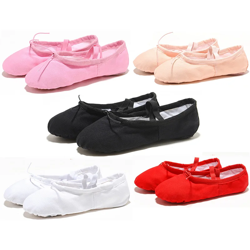 Profesional de alta calidad 5 colores práctica bailarina de ballet zapatillas zapatos de bailarina niñas niños mujeres