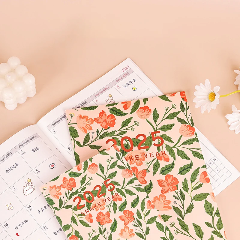 2025 Planner Notebook Annual Calendar Budget Notepad Kawaii Planners Diary Daily To Do List Schedule Organizer Office Supplies
