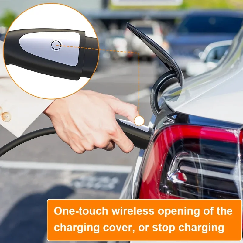 feyree Portable EV Charger Wallbox Tesla 7KW 32A 1Phase Level 2 with 5m Cable Current Adjustable for all Tesla Models 3/Y/S/X