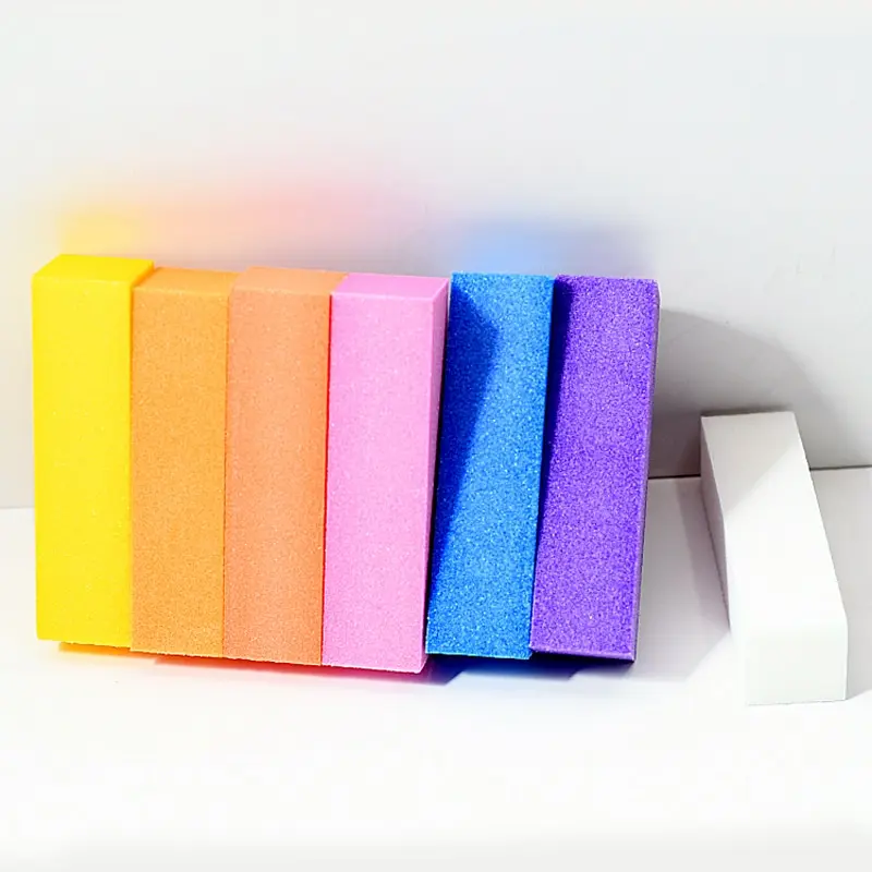 2/5/10Pcs Colorful Buffing Sanding File Block Pedicure Manicure Care Nail Art Sponge Buffer Block Polish Manicure Pedicure Tools