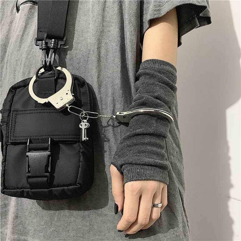 Guantes largos sin dedos Punk negros para hombre y mujer, guantes deportivos Ninja para exteriores, guantes de Hip-hop, manoplas para codo, calentador de brazo elástico fresco para invierno