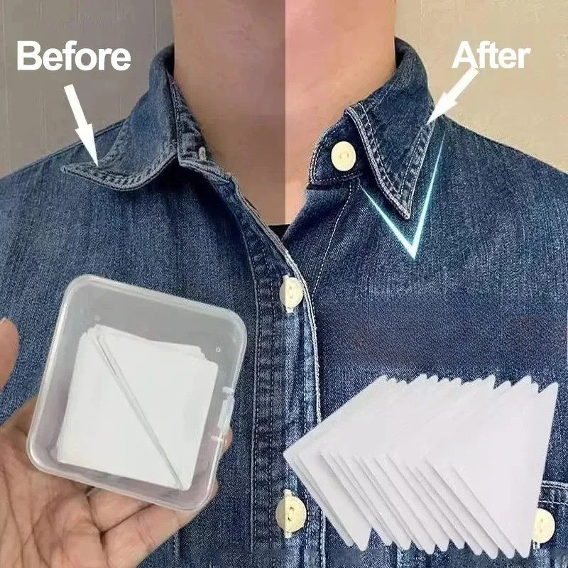 Camisa polo camisa colar colar colar forma pasta triângulo colar cinta sem ondulação pasta fixa colar forma pasta
