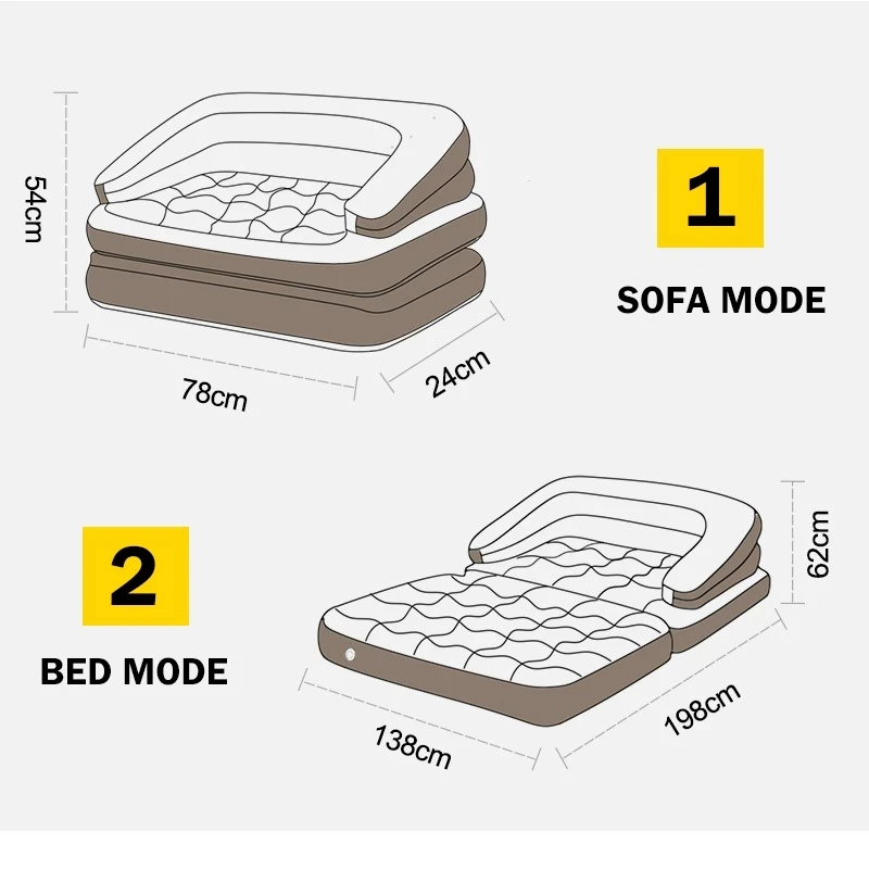 Sofá cama colchón de aire inflable cama inflable flocado i