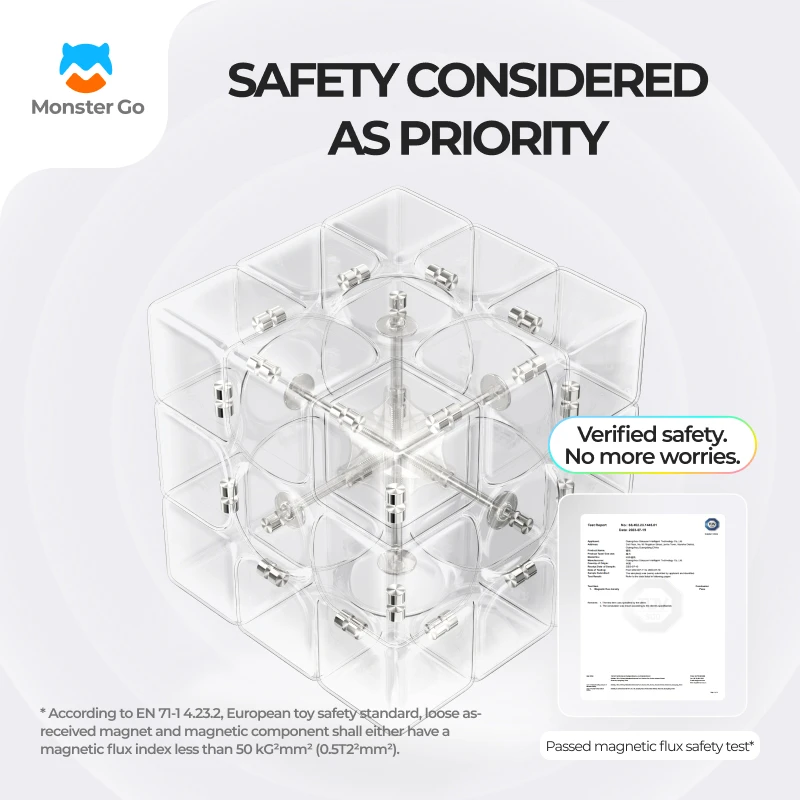 [Picube] GAN Monster Go EDU 3X3 V2 M Magnetic Magic Speed Cube Stickerless Professional Toys GAN EDU V2M Cubo Magico Puzzle