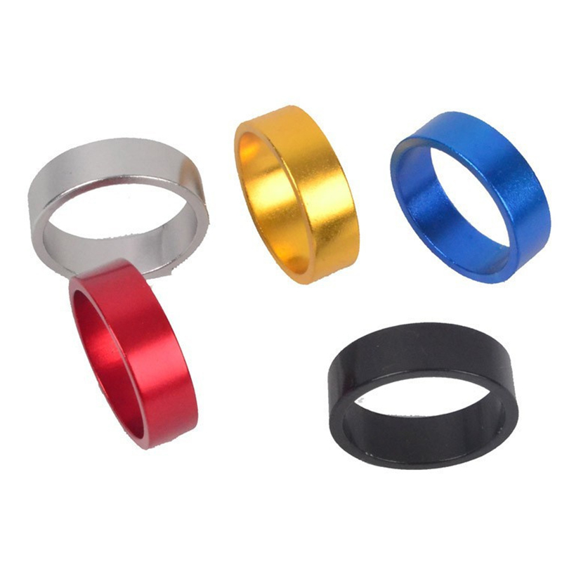 4 stks/set 5/10/15/20mm Aluminium Headset Stem Spacer MTB 28.6mm Vork wasmachine Cap voor Racefiets Fietsen, Zilver