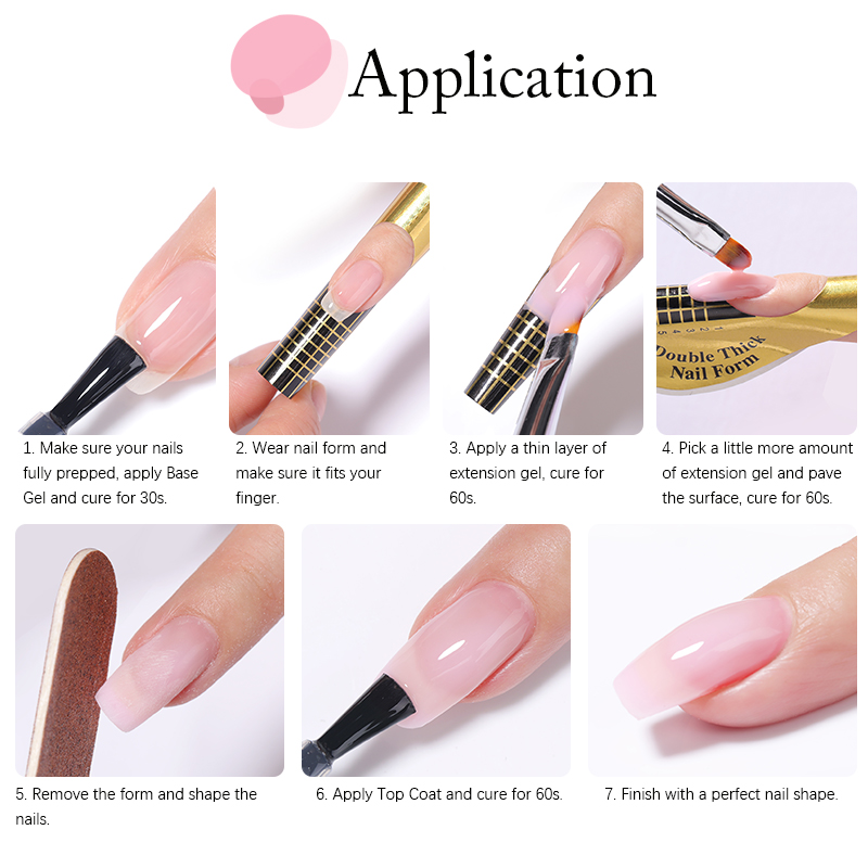 UR SUGAR 15ml กล่องขยายเล็บเจลลี่สีชมพูสีขาวใส UV GEL Hard GEL เจลเล็บนิ้วมือภาษาฝรั่งเศสคําเล็บเล็บ