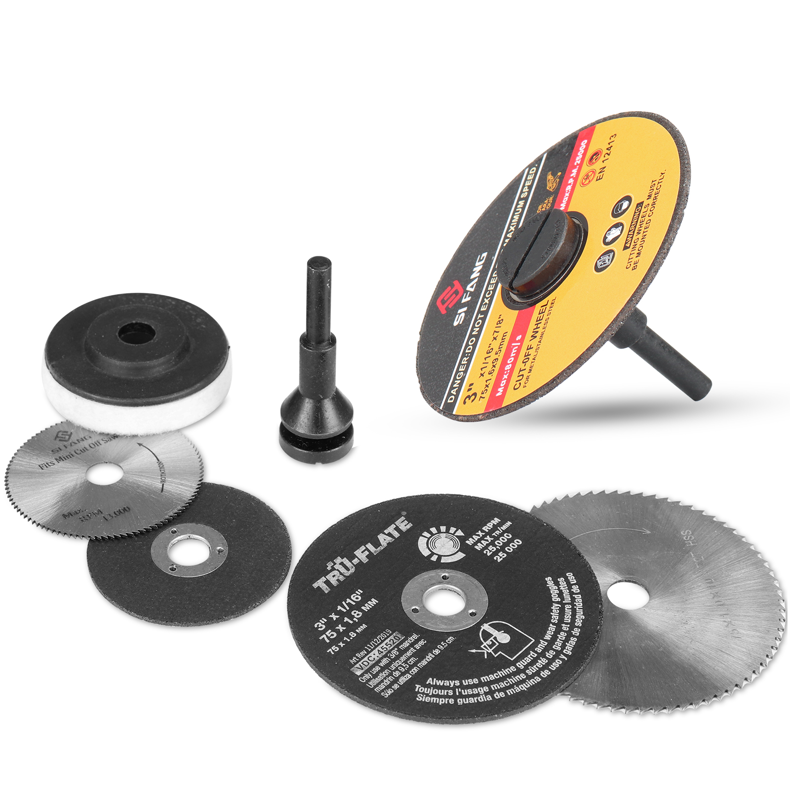 Mandrino di montaggio per ruote da taglio Adatto per disco da taglio con foro da 6 mm 10 mm Lama per sega per mola per utensile rotante per smerigliatrice