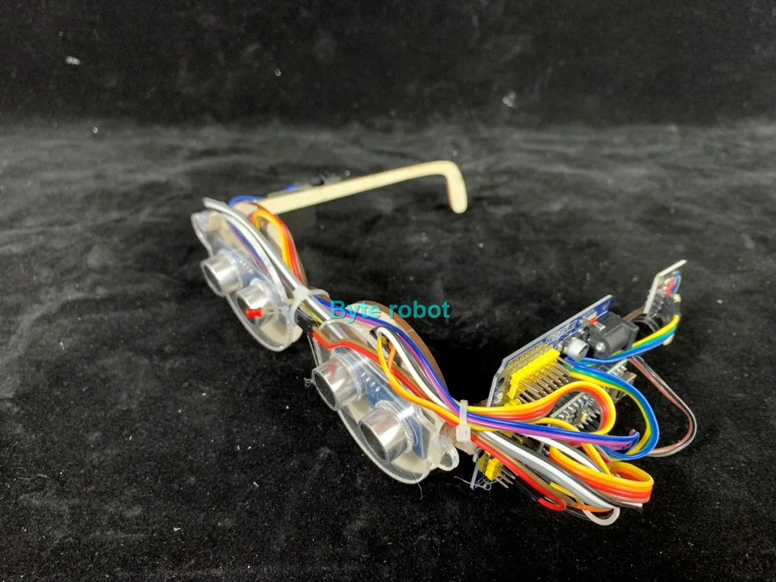 Bionic Blind Glasses Robot Ultrasonic Buzzer Vibrates Detect Obstacles Robot Eye Creative Technology for Arduino Robot DIY Kit