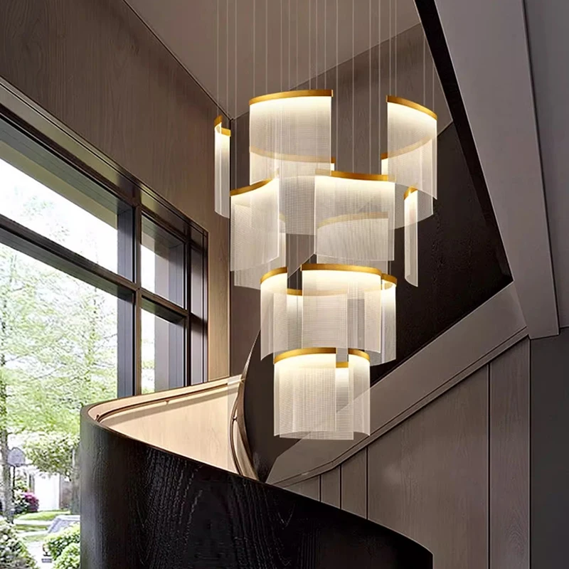Dekorasi rumah Modern lampu led lampu gantung lampu untuk tangga lampu gantung untuk ruang tamu lampu gantung pencahayaan dalam ruangan