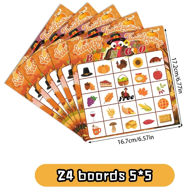 Lễ tạ ơn Trò chơi Bingo Chơi bài Đồ chơi dành cho Phụ huynh Trẻ Hoạt động trong bữa tiệc ngày lễ