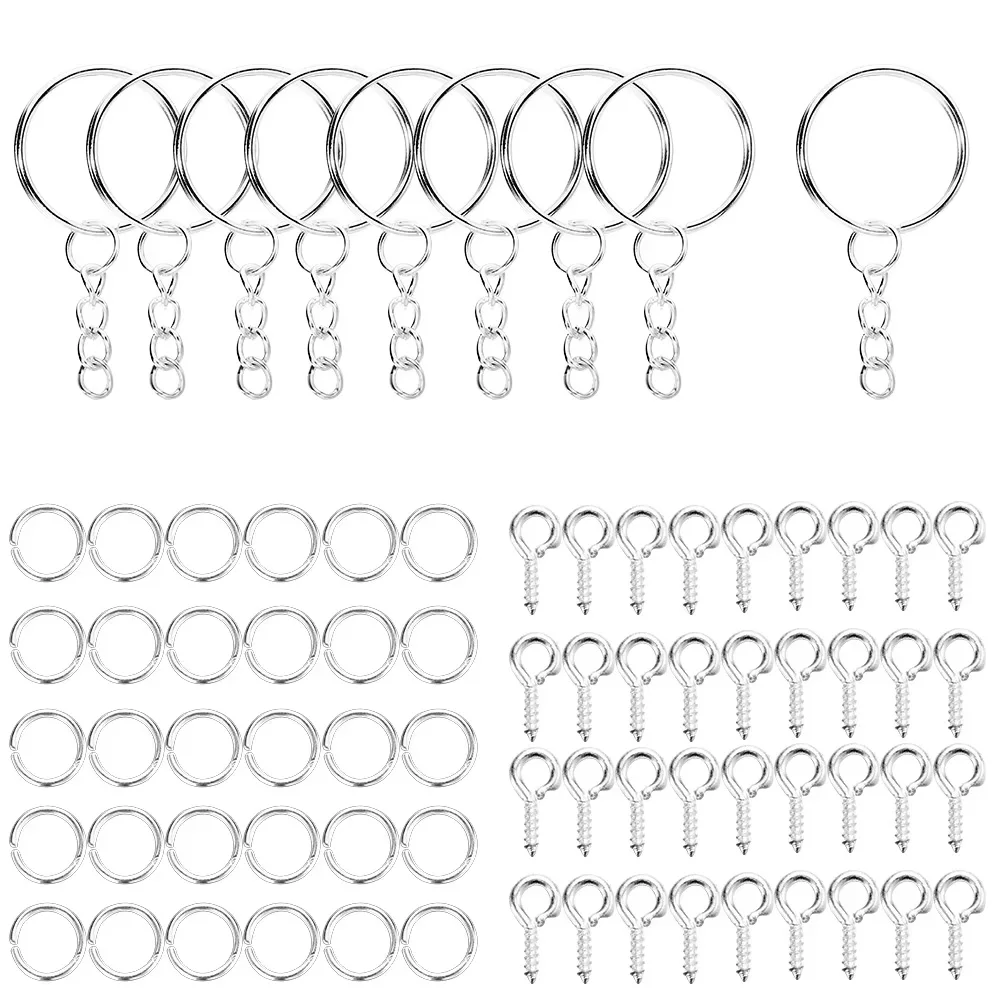 110 Stück Schaf-Augenstecker aus Legierung, geschlossene Schlaufen, Schlüsselanhänger, Schmuckherstellungssets, verwendet für DIY-Schlüsselanhänger, dekorative Accessoires