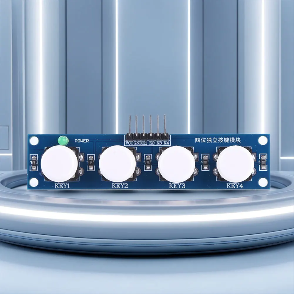 4-unabhängiges Tasten-Touch-Tastenmodul mit Hut- und LED-Anzeige, Tastaturmodul für Arduino oder Raspberry Pi