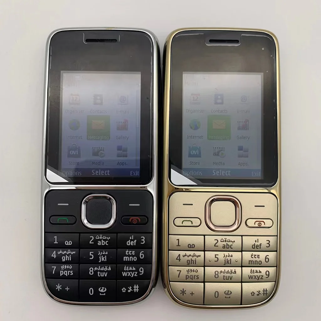 ปลดล็อก C2 C2-01 2G 3G โทรศัพท์มือถือรัสเซียฮีบรูอาหรับแป้นพิมพ์ภาษาอังกฤษ Made in ฟินแลนด์ปลดล็อกจัดส่งฟรี