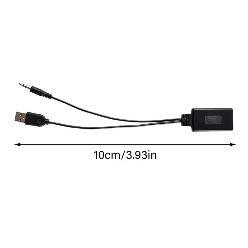 Bluetooth 5.3 auto-adapter draadloze audio-ontvanger met USB-oplader en 3,5 mm Aux-aansluiting handsfree bellen muziekspeler voor in de auto