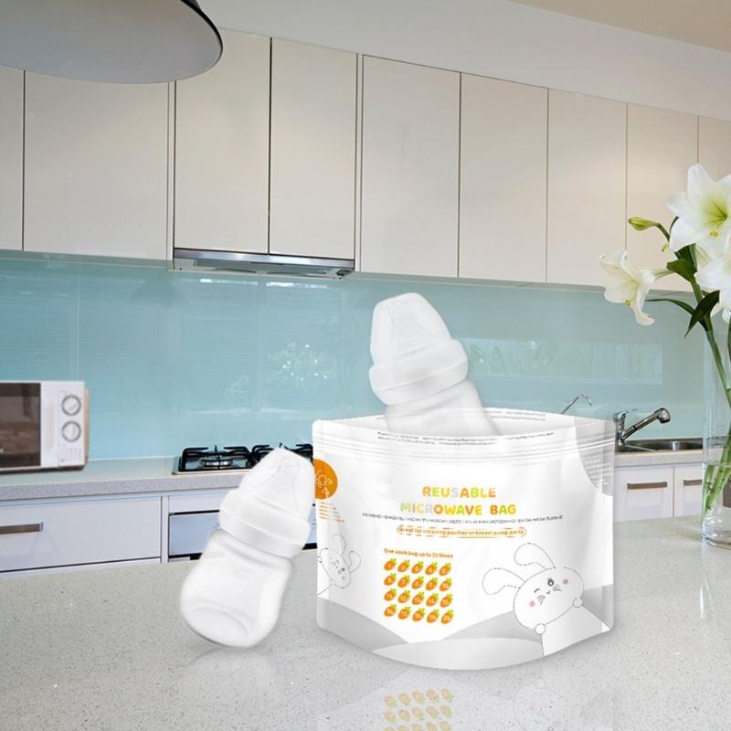 090b 16-Count/42-Count Travel Sterilizer Bags Quick Microwaveベビーアイテムのクリーニング