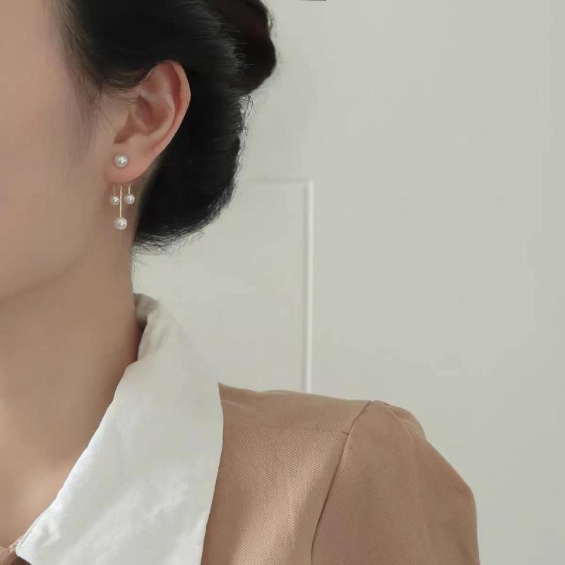 Brincos vintage de pérolas borla para mulheres, agulha de prata 925, moda coreana, joias da moda, novo, 2024