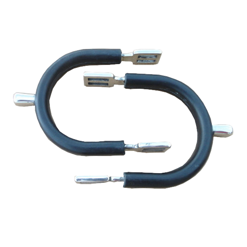 เดือยสำหรับขับขี่ทำจากสเตนเลสสตีลก้านสั้นขนาด17มม. มีเดือยแบบอังกฤษหุ้มยางอุปกรณ์ขี่ม้า