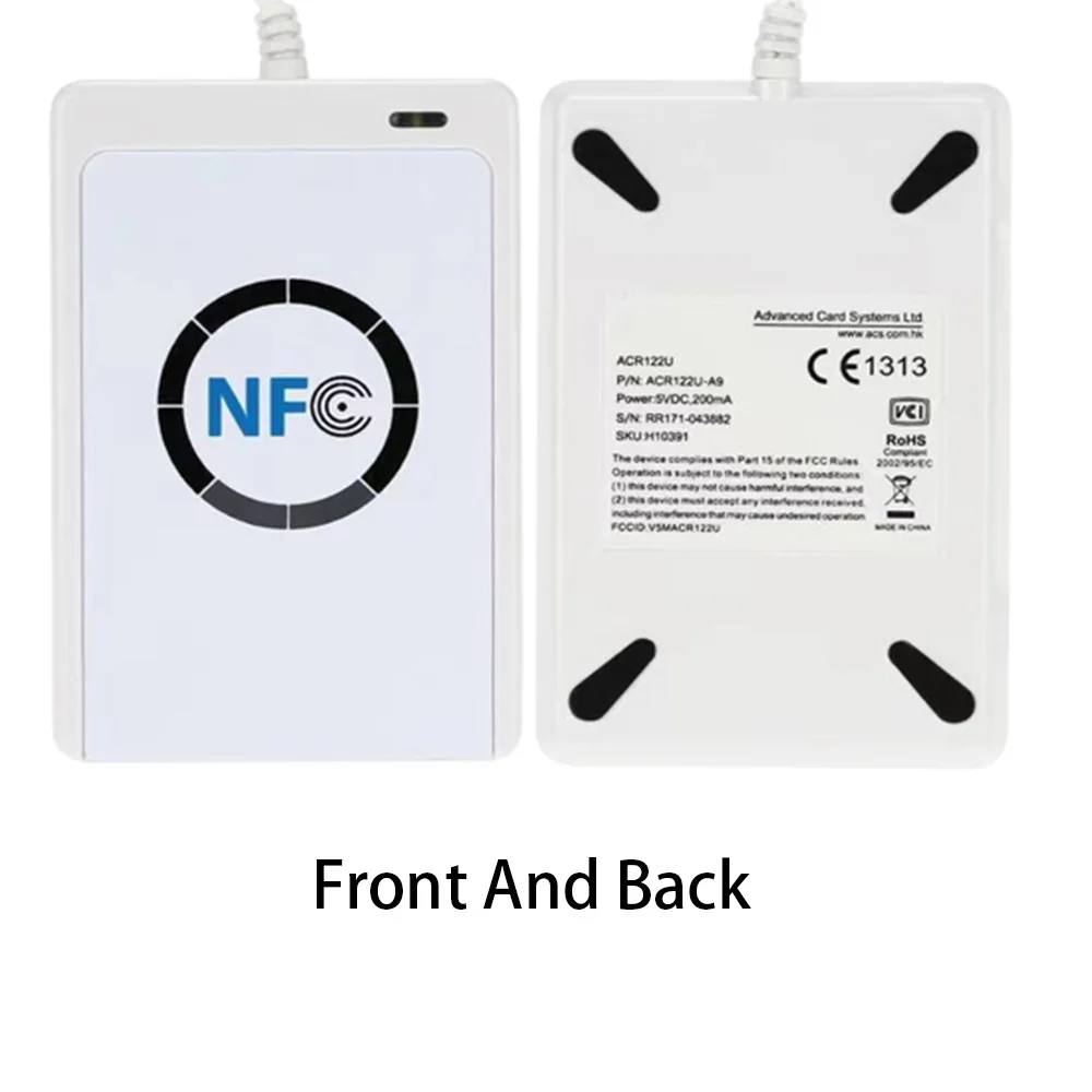 Leitor RFID ACR122U Smart Chip, token IC, copiadora clone, 13.56Mhz, 1K S50, gravador de cópia, duplicador programador, ISO14443