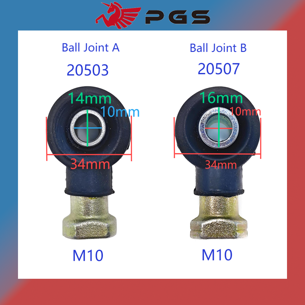 2 Set （4pcs）Ball Joint Tie Rod End A and B For Linhai Code 20503 20507 Linhai 260 300 400 500 550 565 570 750 ATV UTV LU019055