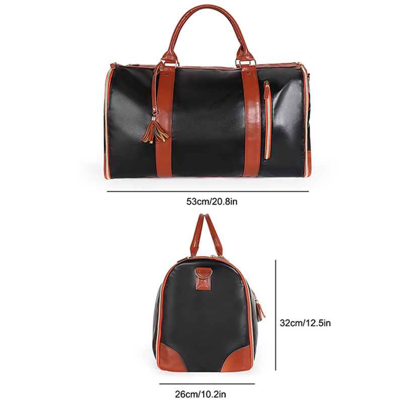 Women PU Folding Travel Bag Suit Storage Bag Travel  Large Capacity Hand Luggage Bag Multi Function Waterproof Travel Organizer