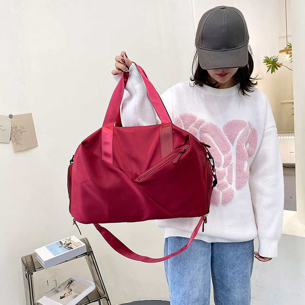 Women Gym Sports Bag Waterproof Swimming Yoga Mat Pink Weekend Travel Duffle Bags for Women Sport Fitness Shoulder Handbag
