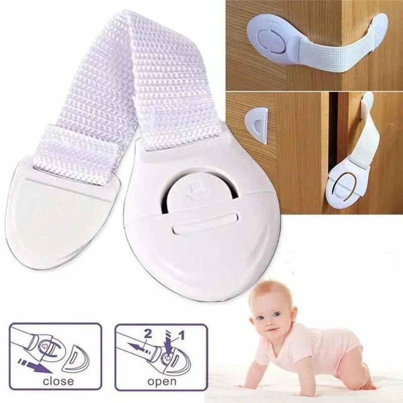 10 Cái/lốc Ngăn Kéo Cửa Tủ Tủ Vệ Sinh Khóa An Toàn Bé Trẻ Em An Toàn Chăm Sóc Nhựa Ổ Khóa Dây Trẻ Sơ Sinh Bảo Vệ