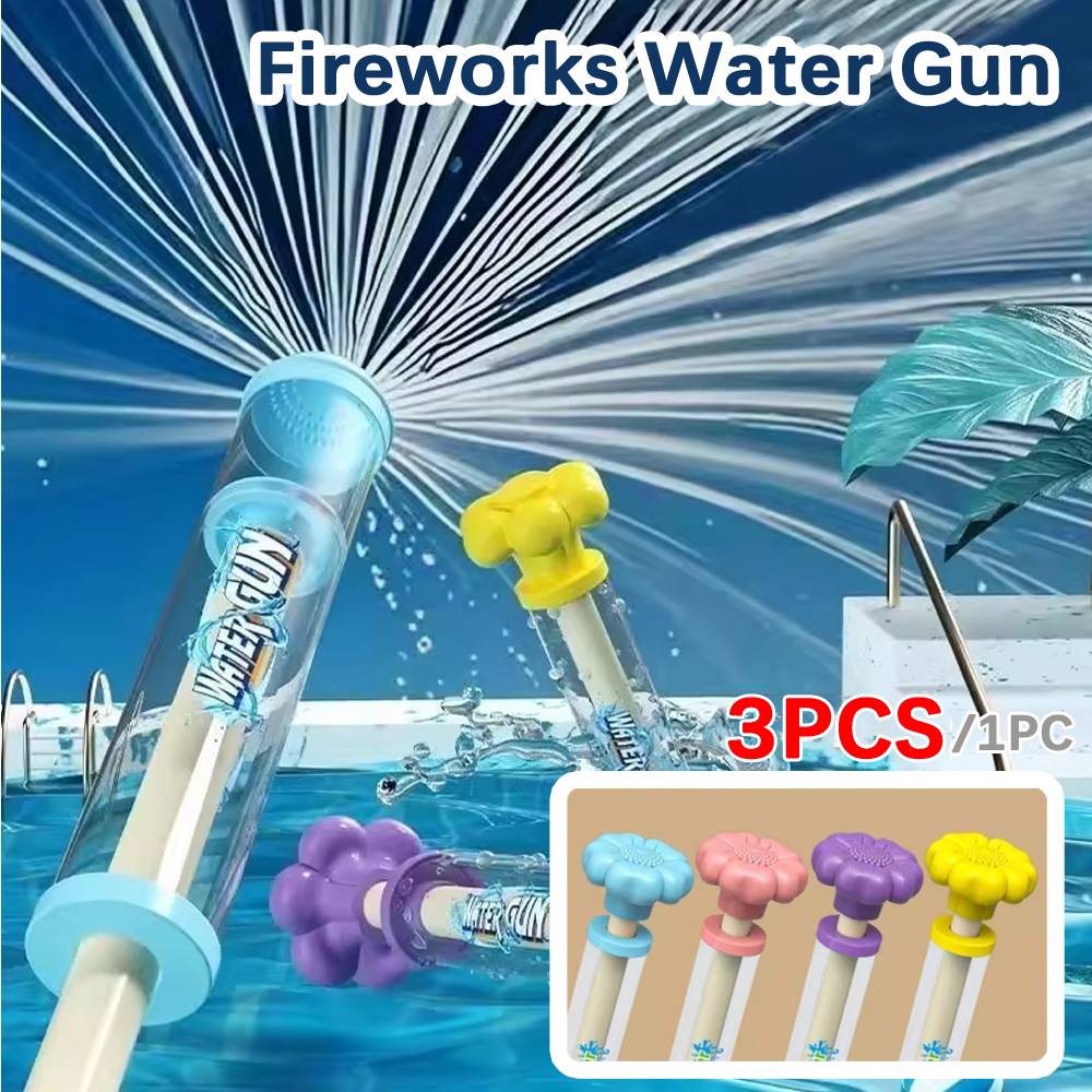Fogos de artifício pistola de água crianças jogos de luta de água criança verão interativo pull-out spray de água brinquedos fotografia atmosfera adereços