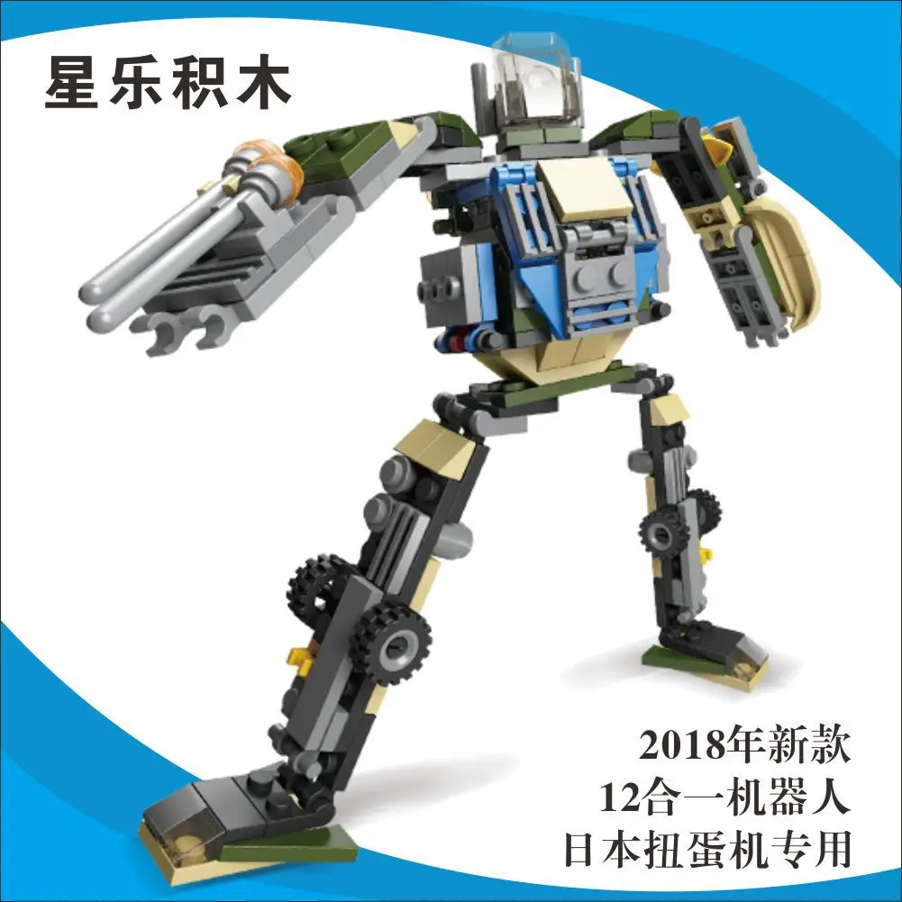 Bloques de construcción transformables de la serie de robots 12 en 1, rompecabezas educativo DIY con minifiguras, perfecto para juegos creativos de niños