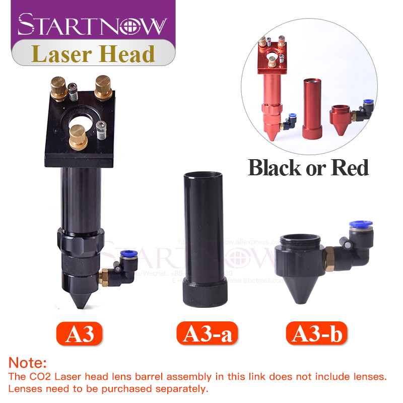 Лазерная головка CO2, комплект с фокусирующей линзой, 3-й зеркальным креплением и воздушным соплом, СО2 лазерная струя для механических деталей лазерной машины
