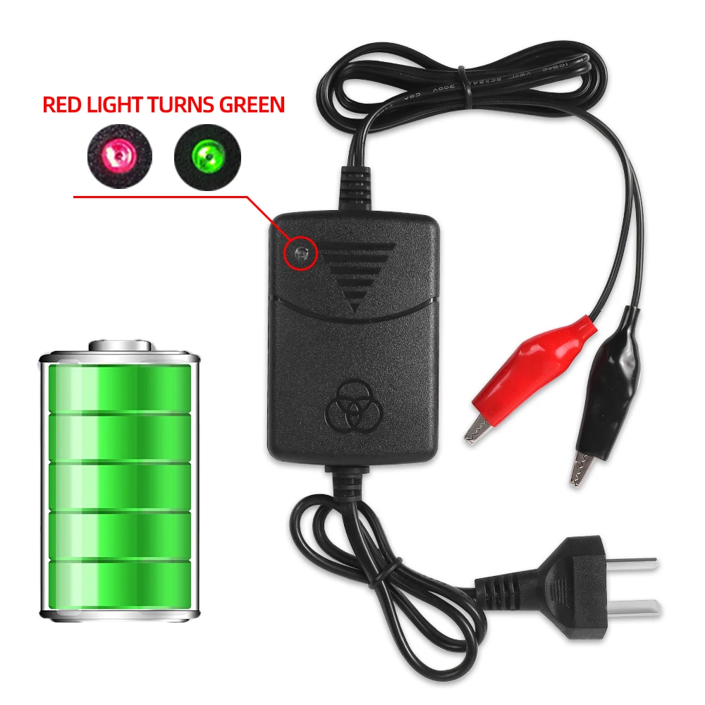 Cargador de batería de coche de 12V y 1300mA, cargador de batería recargable de plomo y ácido, cargador de reparación inteligente para coche, camión y motocicleta