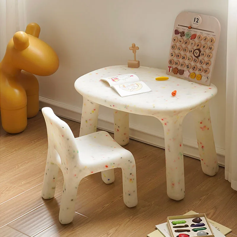 LazyChild Bắc Âu Trẻ Em Bàn Học Ins Nhựa Mẫu Giáo Dễ Thương Khối Xây Bàn Cho Bé Học Bảng Phòng Ngủ Để Bàn