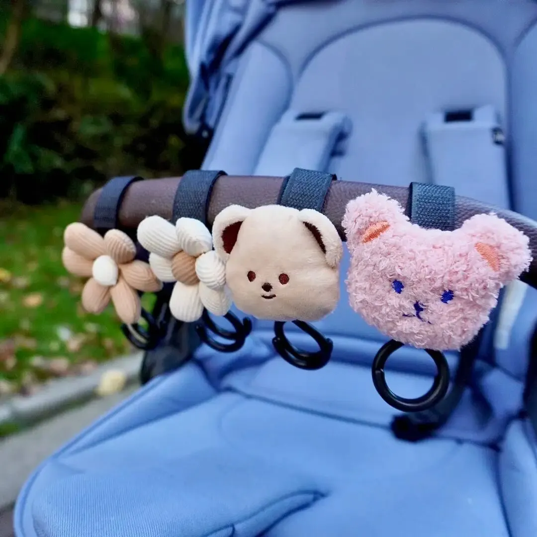 Stroller Hook Multi-functional Woolen Bear Stroller Hook Mother and Baby Backpack Storage Hook...