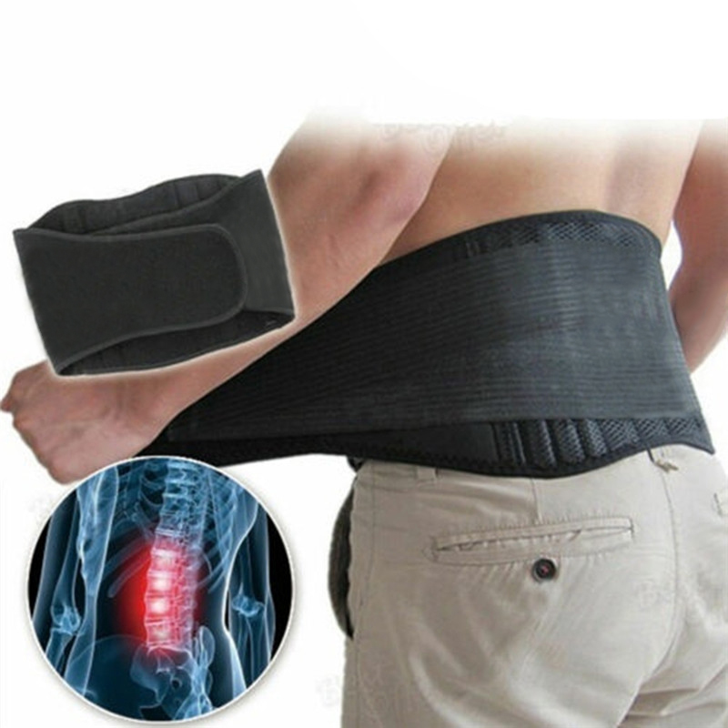 Almohadilla de cintura Lumbar de espalda baja con autocalentamiento magnético, Protector de soporte para cinturón, promueve la circulación sanguínea, alivia el dolor, banda de masaje