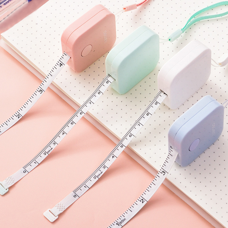Deli 1.5m 2m Measure Tape Double Scale Body Sewing Flexible Ruler for Kids Aldult Height Waist Measuring Tailor Craft Soft Ruler