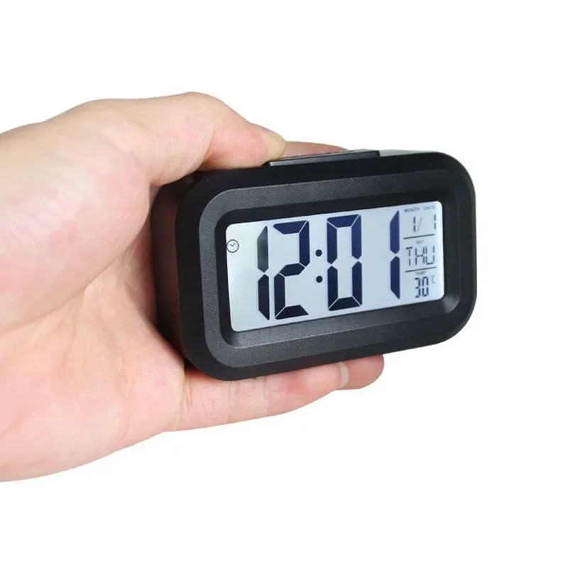Mini Âm Nhạc Đồng Hồ Báo Thức Kỹ Thuật Số Đèn Nền Báo Lại Tắt Âm Lịch Để Bàn Alaways Trên Đồng Hồ Để Bàn Nhiệt Độ Điện Tử Đồng Hồ LED