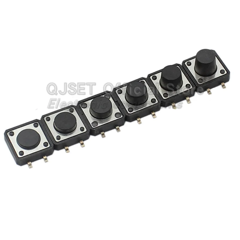 20pcs Tactile Pushbutton Switch Micro Switch 12x12x5mm 12*12* 4.3mm 5.5 6 7 8 9 9.5 10 11 12 13 14 15mm SMD 4-Pin Tactile Switch