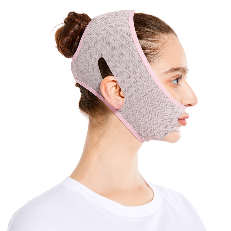 Maschera per il sonno per modellare il viso di bellezza, maschera per il mento per il sollevamento della linea a V, cinturino per il mento per il doppio mento per le donne, maschera per il sollevamento del mento e pietra Gua Sha