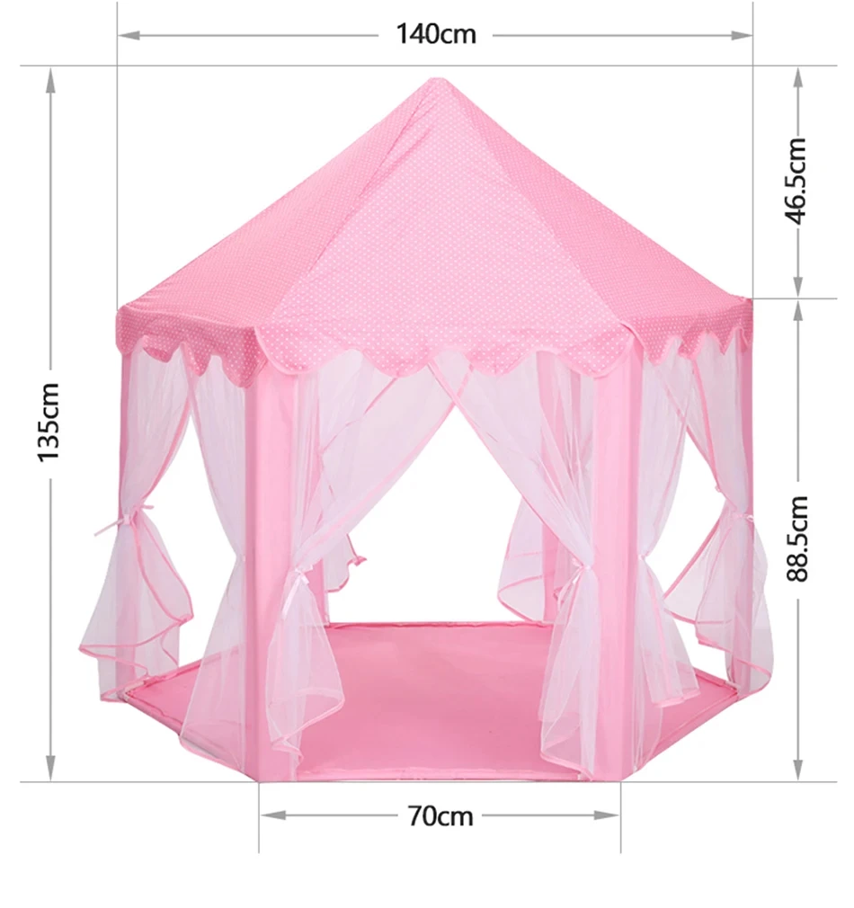 Tenda infantil portátil para crianças, brinquedos para meninas, castelo de princesa, tipi infantil, presentes de natal para bebês