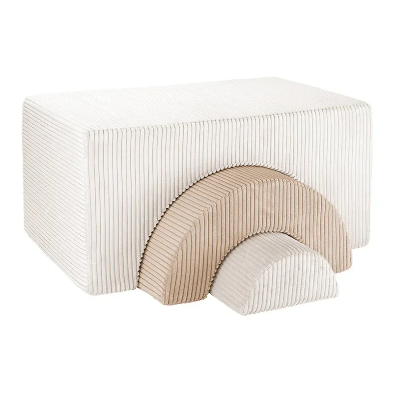 Venda quente cadeira de espuma fofinho para crianças, meninos e meninas com combinação modular em forma de arco-íris de almofadas de espuma infantis