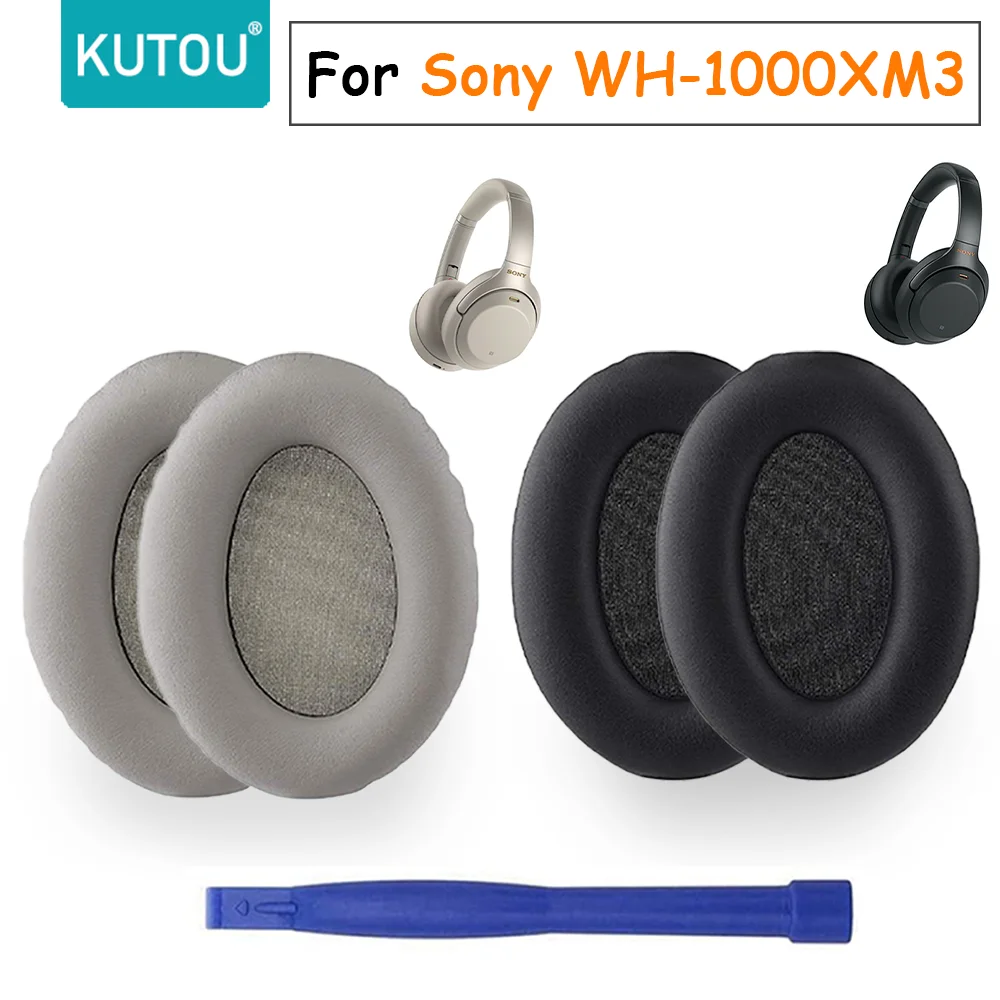 KUTOU Almohadillas de repuesto para auriculares Sony WH-1000XM3 1000XM3 WH1000XM3, almohadillas para los oídos, cojines, accesorios, piezas de reparación