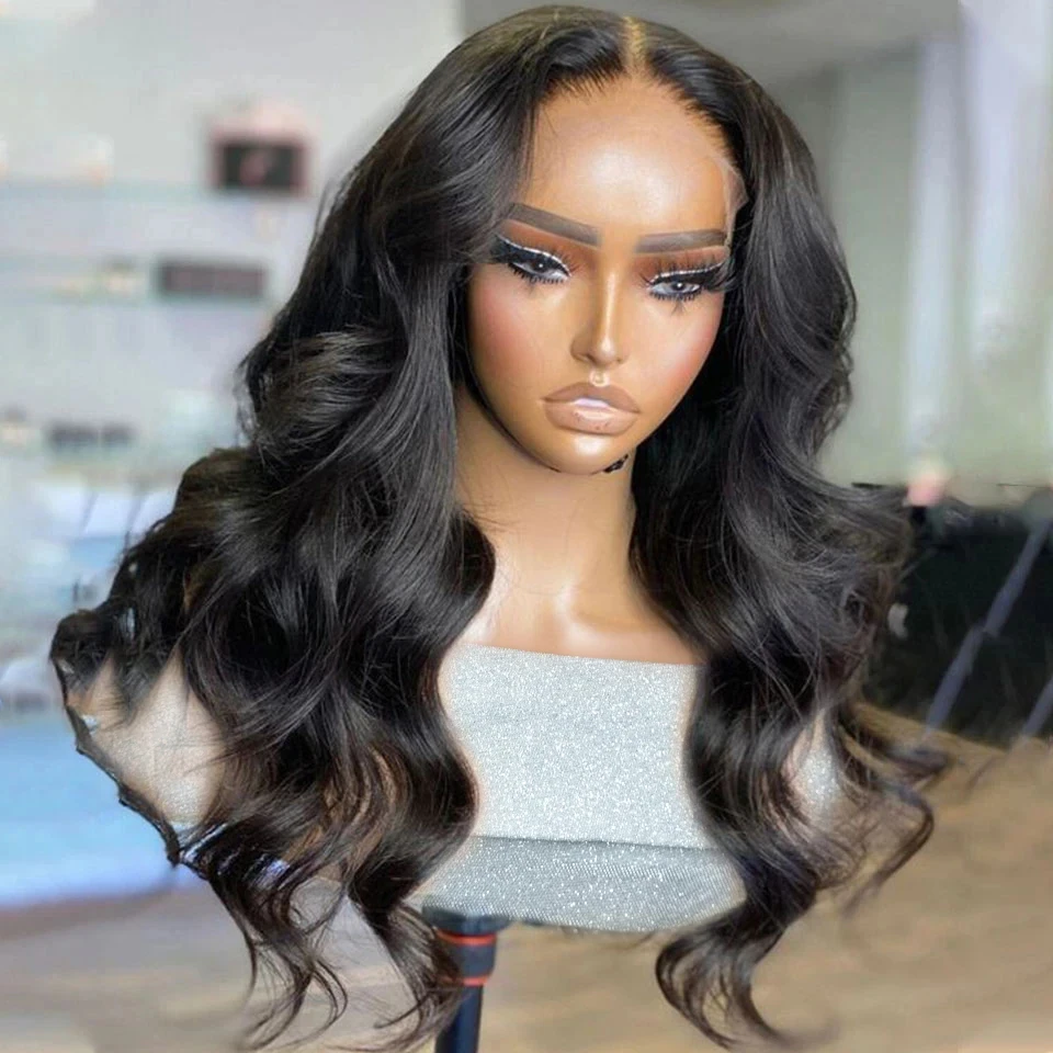 Joedir-peluca Frontal de encaje ondulado para mujer, pelucas de encaje prearrancadas, pelucas de cabello humano con encaje Frontal transparente, cabello Remy brasileño