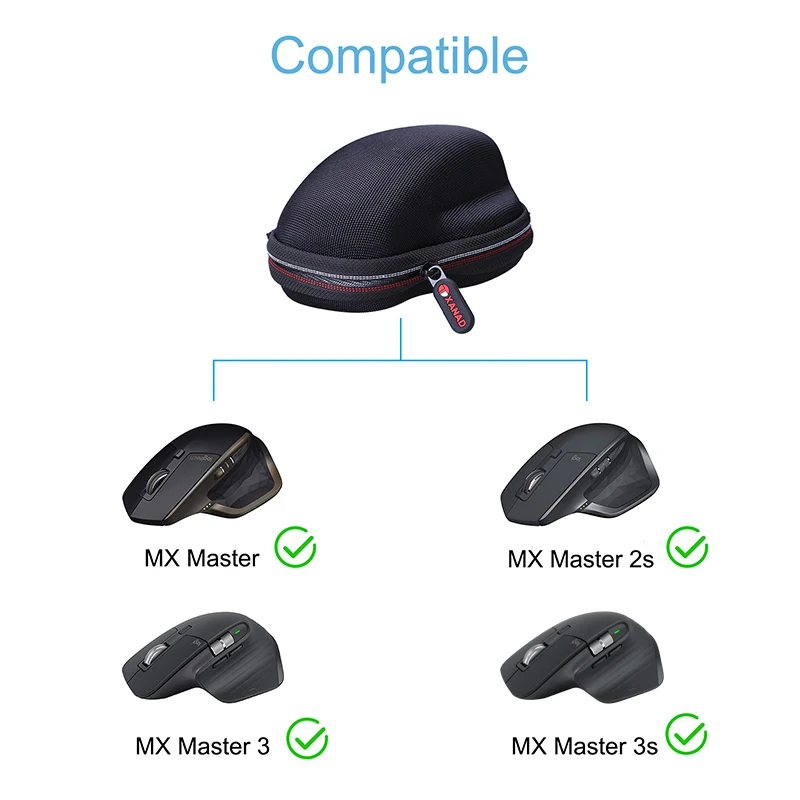 XANAD Cứng EVA Dành Cho Chuột Logitech MX Master 3/Sư 3S/Master 2S Chuột Không Dây Du Lịch mang Theo Túi Bảo Vệ