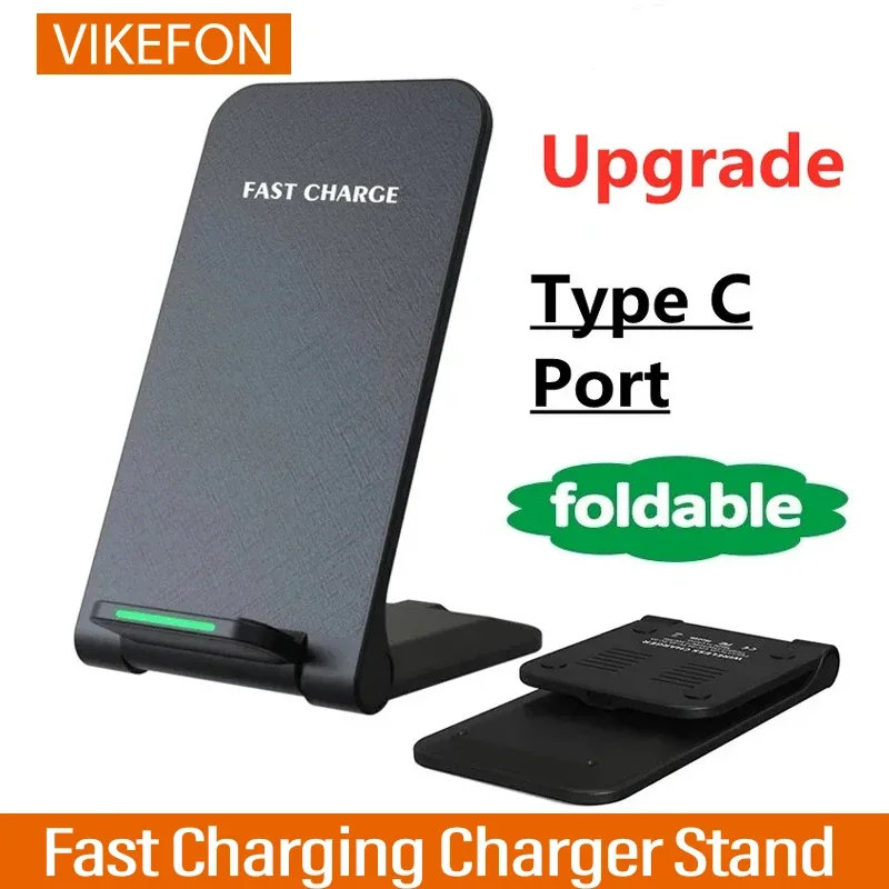 30W Wireless Fast Charger For iPhone 15 14 13 12 ProMax11 Stand Fast Charging Charger for Samsung Note 20/10 S21 Ultra Foldable
