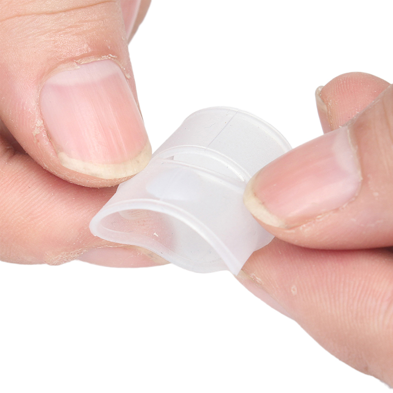 Herramienta de corrección de uñas encarnadas de silicona, Invisible, tratamiento de uñas encarnadas, Clip de alisado elástico, Brace, herramienta de pedicura, 2 piezas
