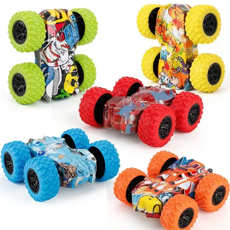 ของเล่นเด็กรถสนุกรถสองด้าน Inertial ความปลอดภัย Anti-collision Anti-Fall เด็ก Anti-Fall รุ่นเลื่อนรถออฟโรด