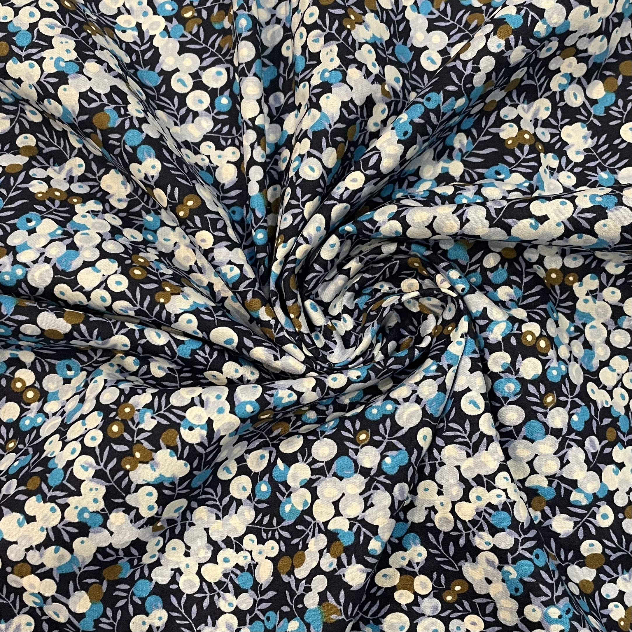 ブルーベリー-子供のためのふくらんでいる綿のポプリン生地,赤ちゃんの縫製服,手作りのスカート,パッチワーク,2023,40s