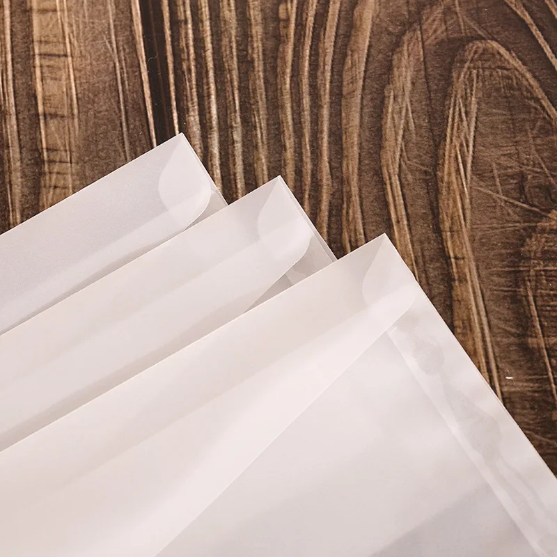 50 envelopes translúcidos para convite de casamento estilo europeu envelope de papel de ácido sulfúrico saco de armazenamento de negócios envelope