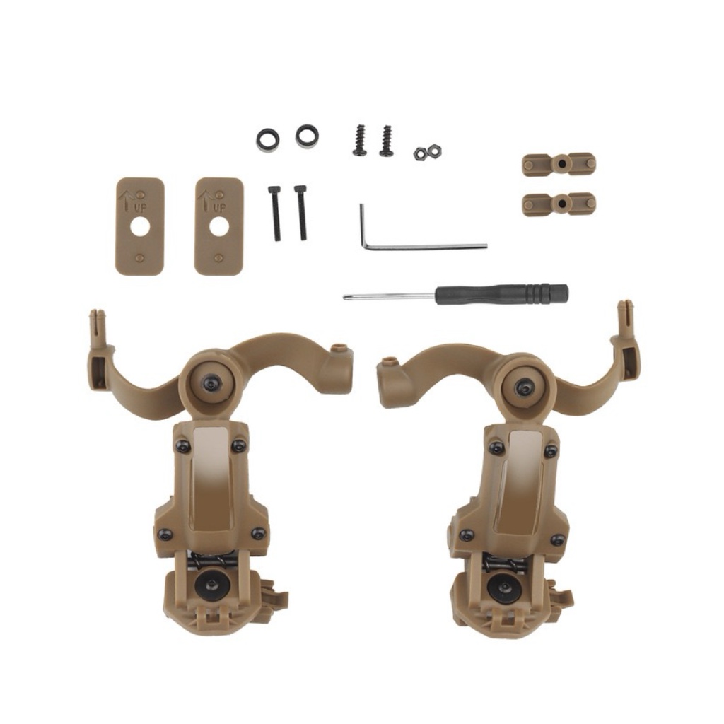 ARC Track หมวกกันน็อคยุทธวิธีป้องกัน Earcup Adapter, หลายมุมหมุน OPS Core ARC และ Wendy M-LOK ทีม Track Adapter